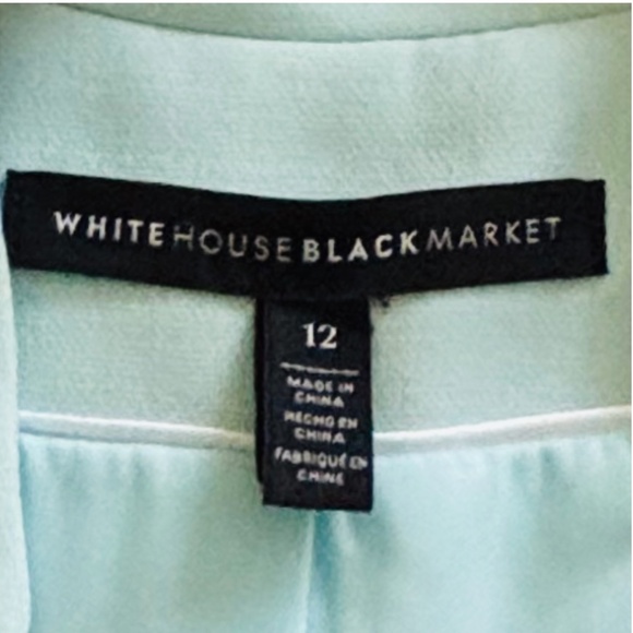 White House Black Market Shoreline Sky Blue Blazer Size 12 - Picture 4 of 6